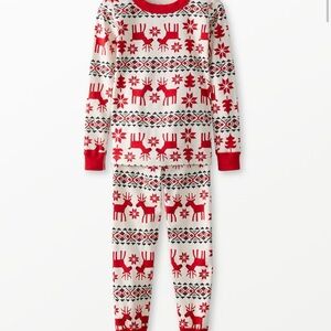 Hanna Andersson Dear Deer Holiday Pajama Set Sz 120cm